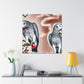 African Greys Abound - Canvas