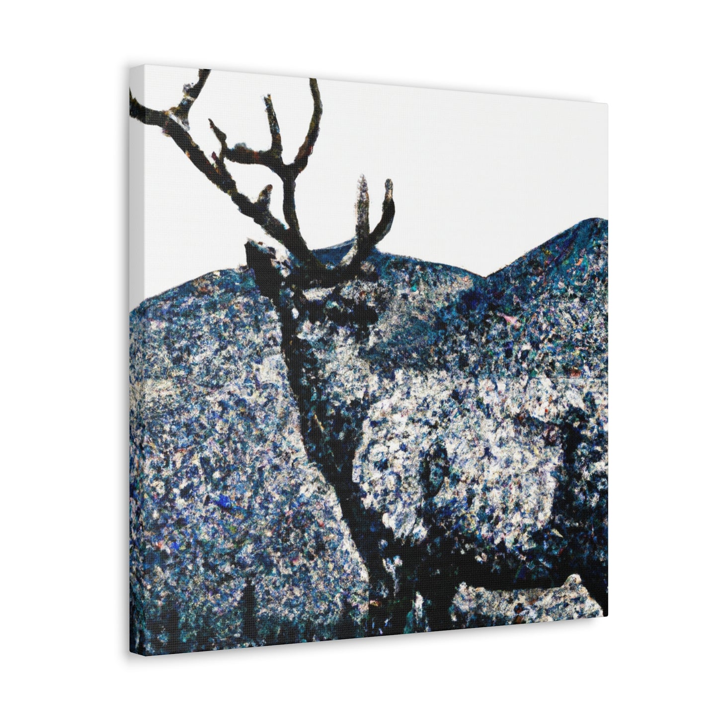 "Deer in Pointillism" - Canvas