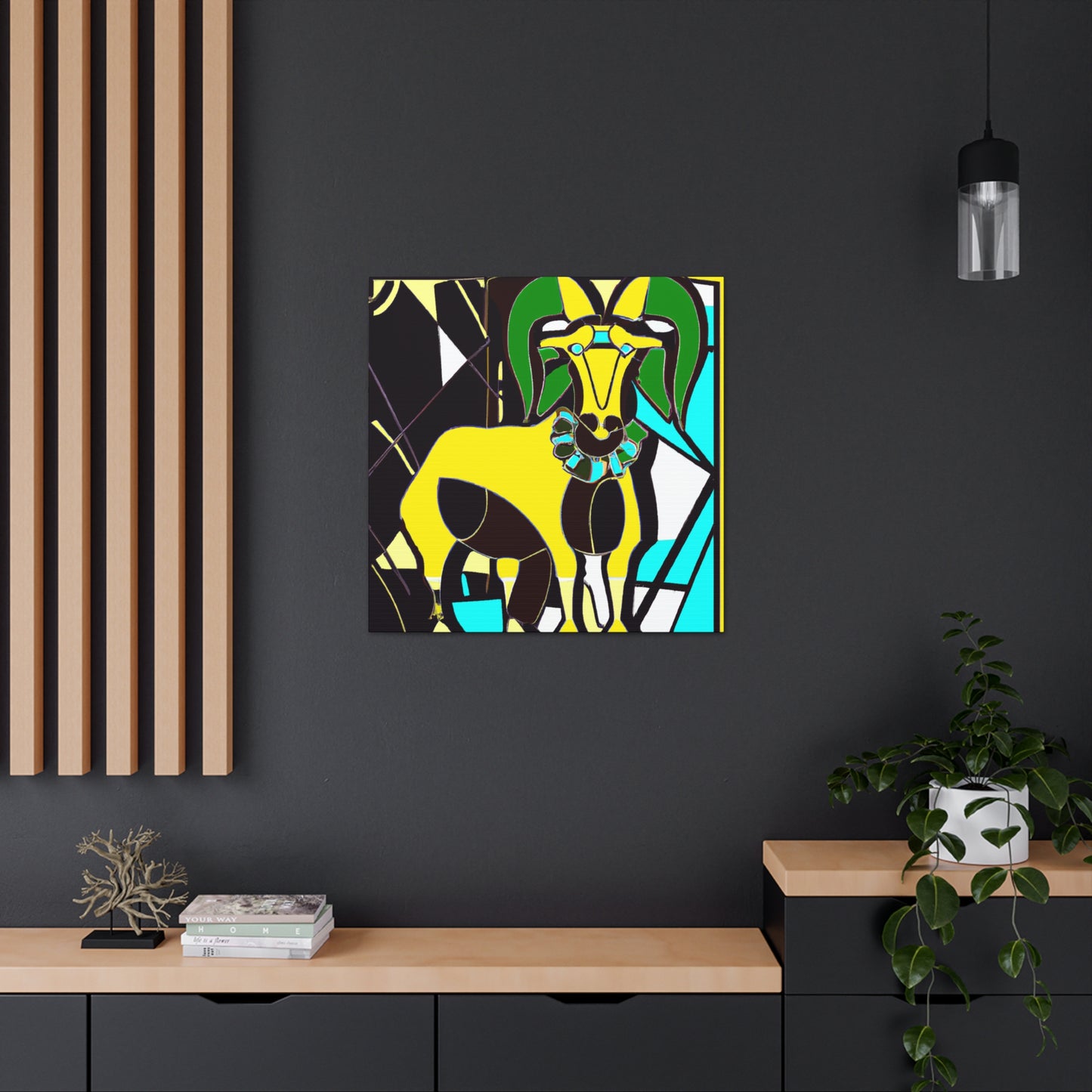 "Sheep in Art Nouveau" - Canvas