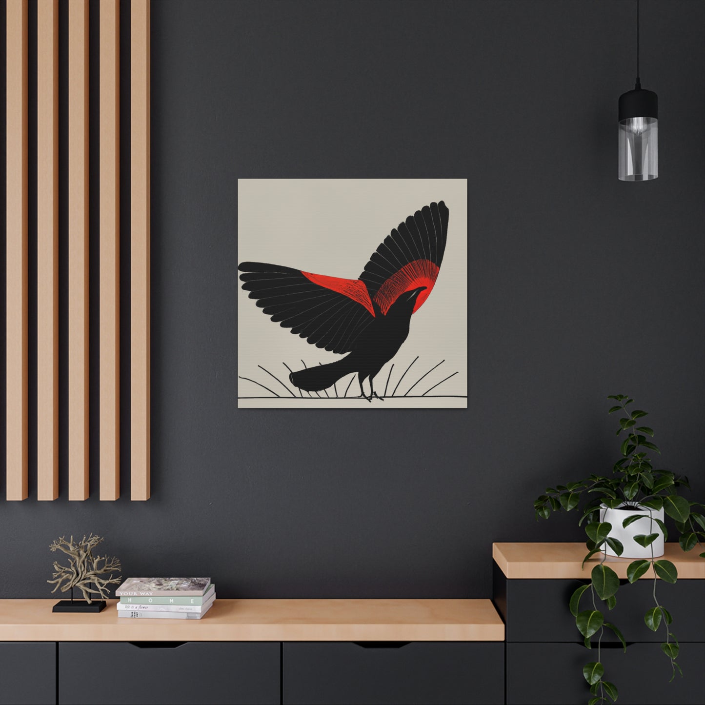 "Blackbird of Deco Dreams" - Canvas