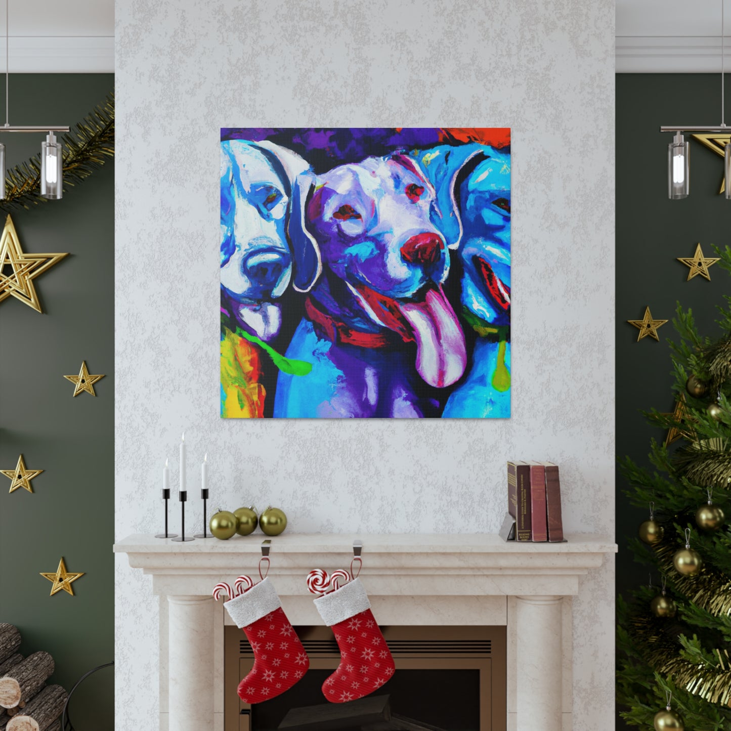 Weimaraner Winter Wonders - Canvas