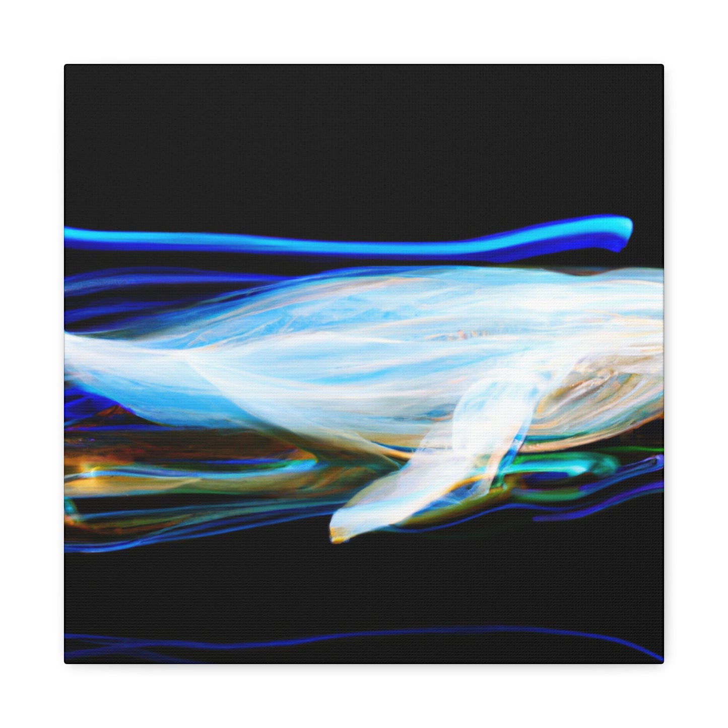 Beluga Whale Mosiac - Canvas