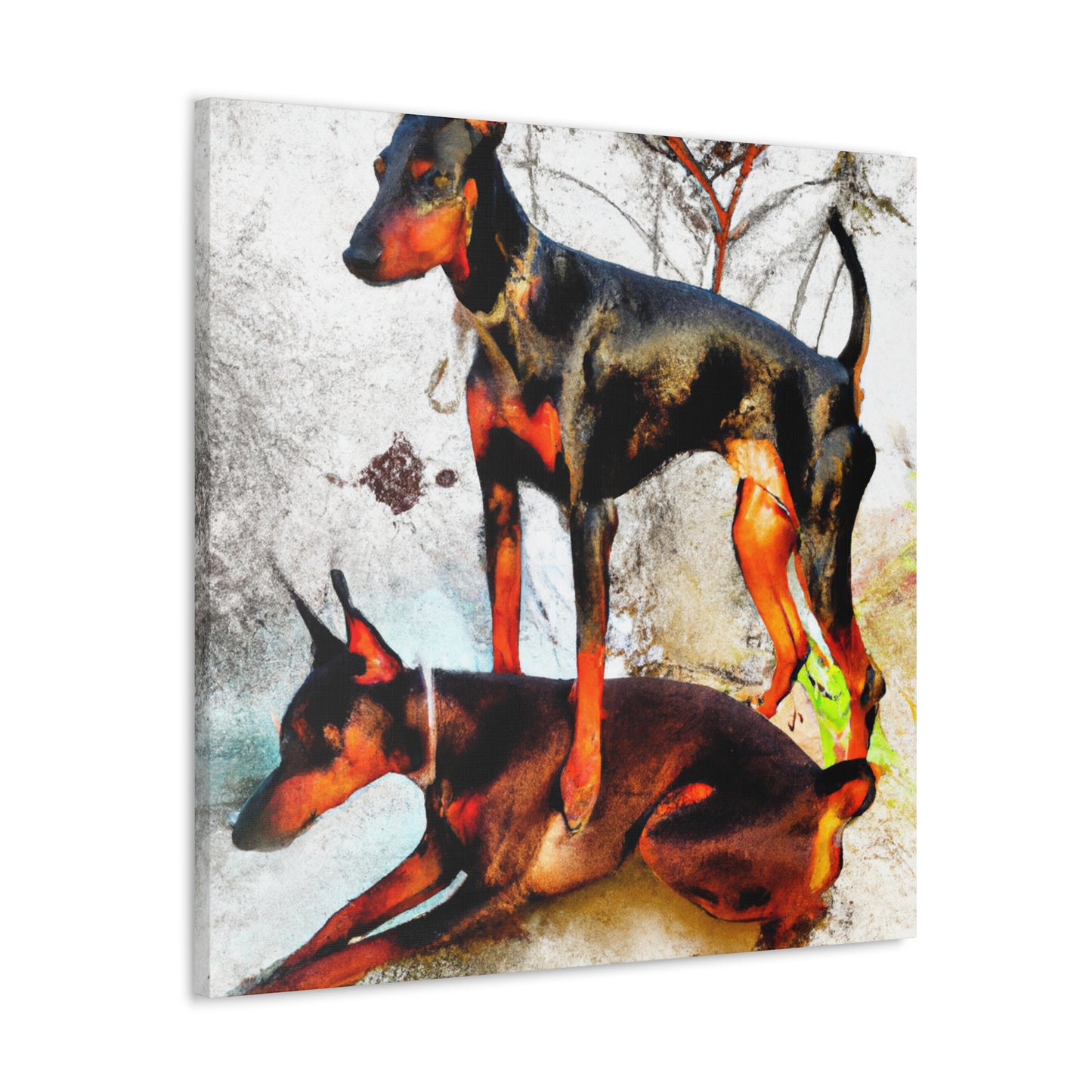 "Doberman's Bold Spirit" - Canvas