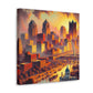 "City of Golden Horizons" - Canvas