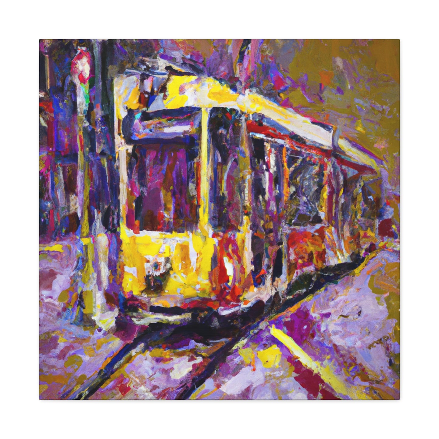 Tram in Impressionism - Canvas