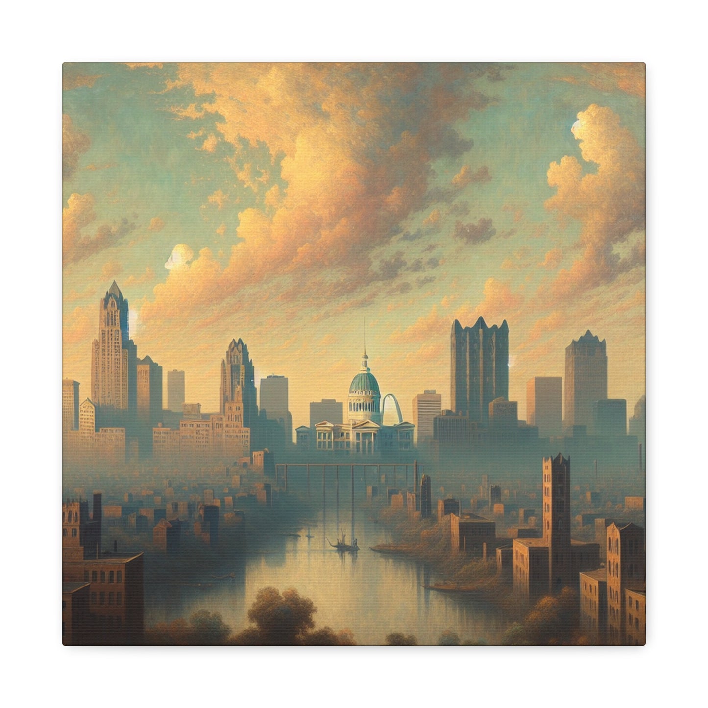 "Enigmatic City Symmetry" - Canvas