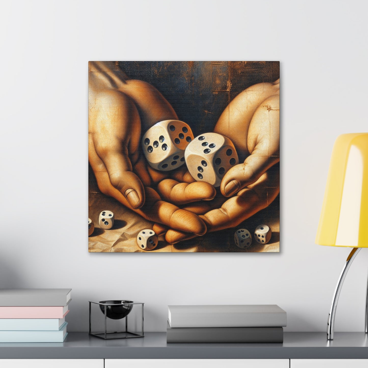 "Fortunes Unveiled: Divine Dice" - Canvas