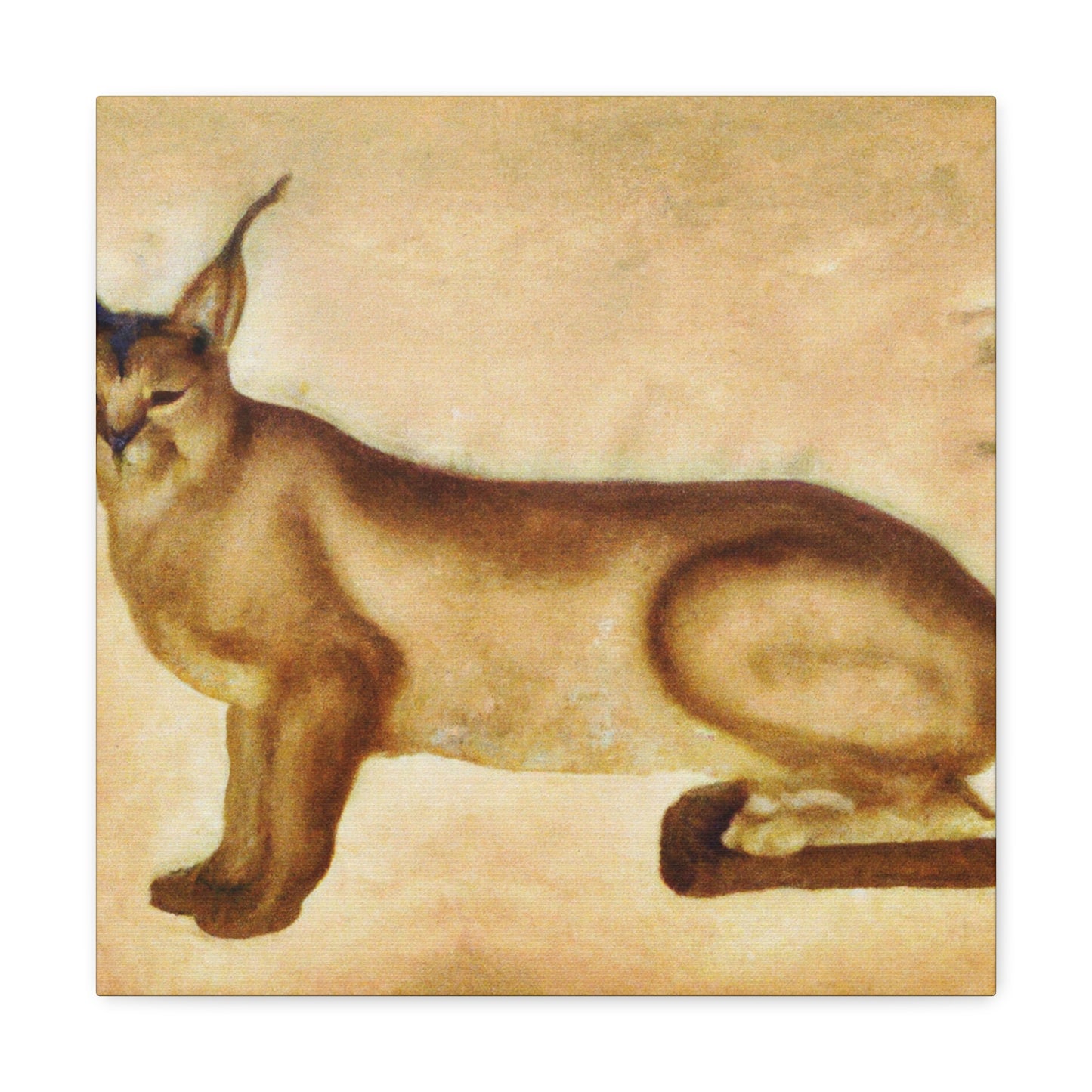 "Caracal in Art Deco" - Canvas