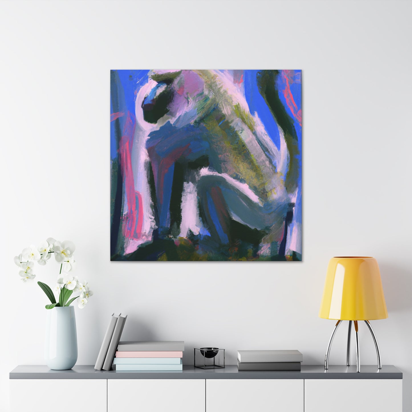 "Baboon in Abstract Color" - Canvas