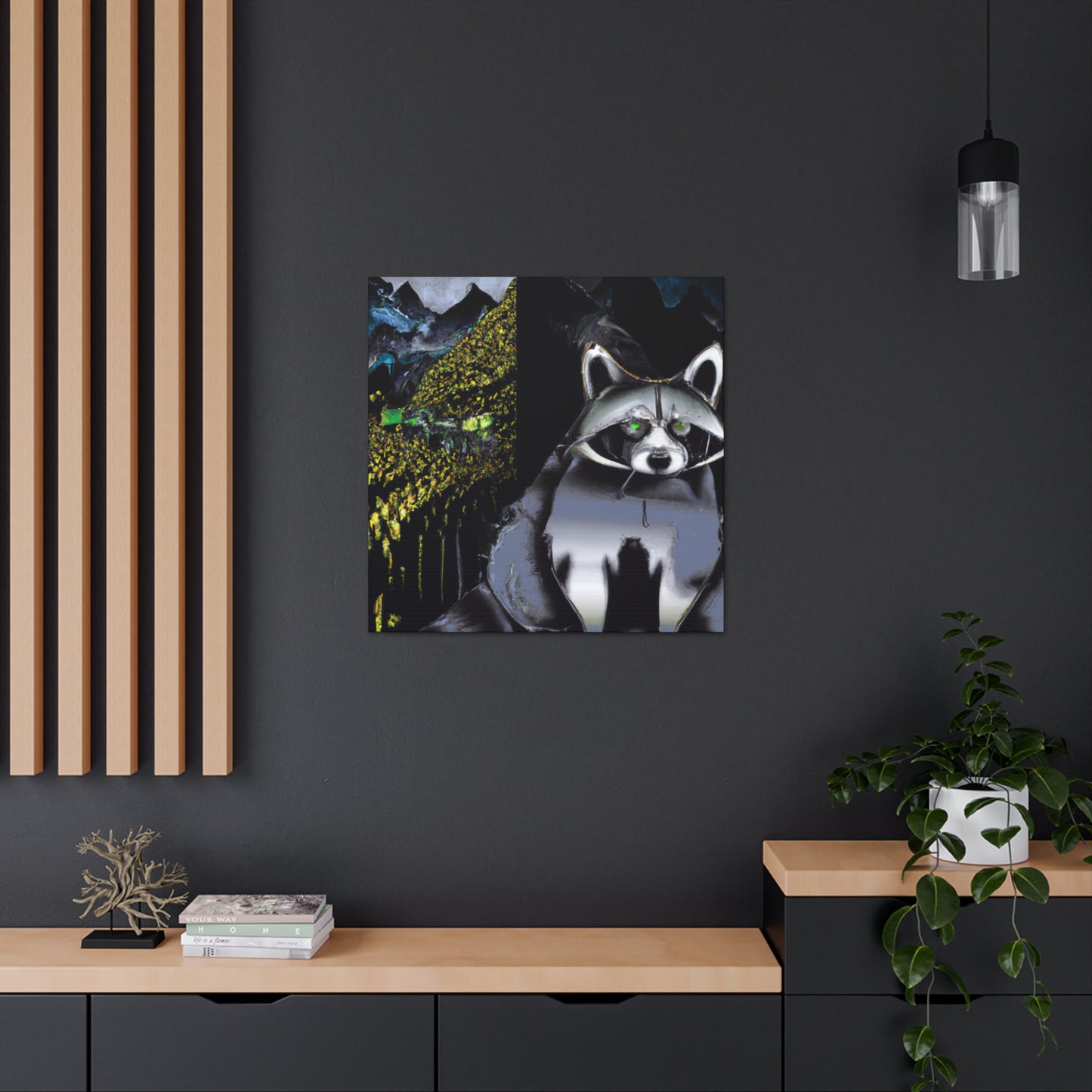 "Raccoon in Surrealism" - Canvas