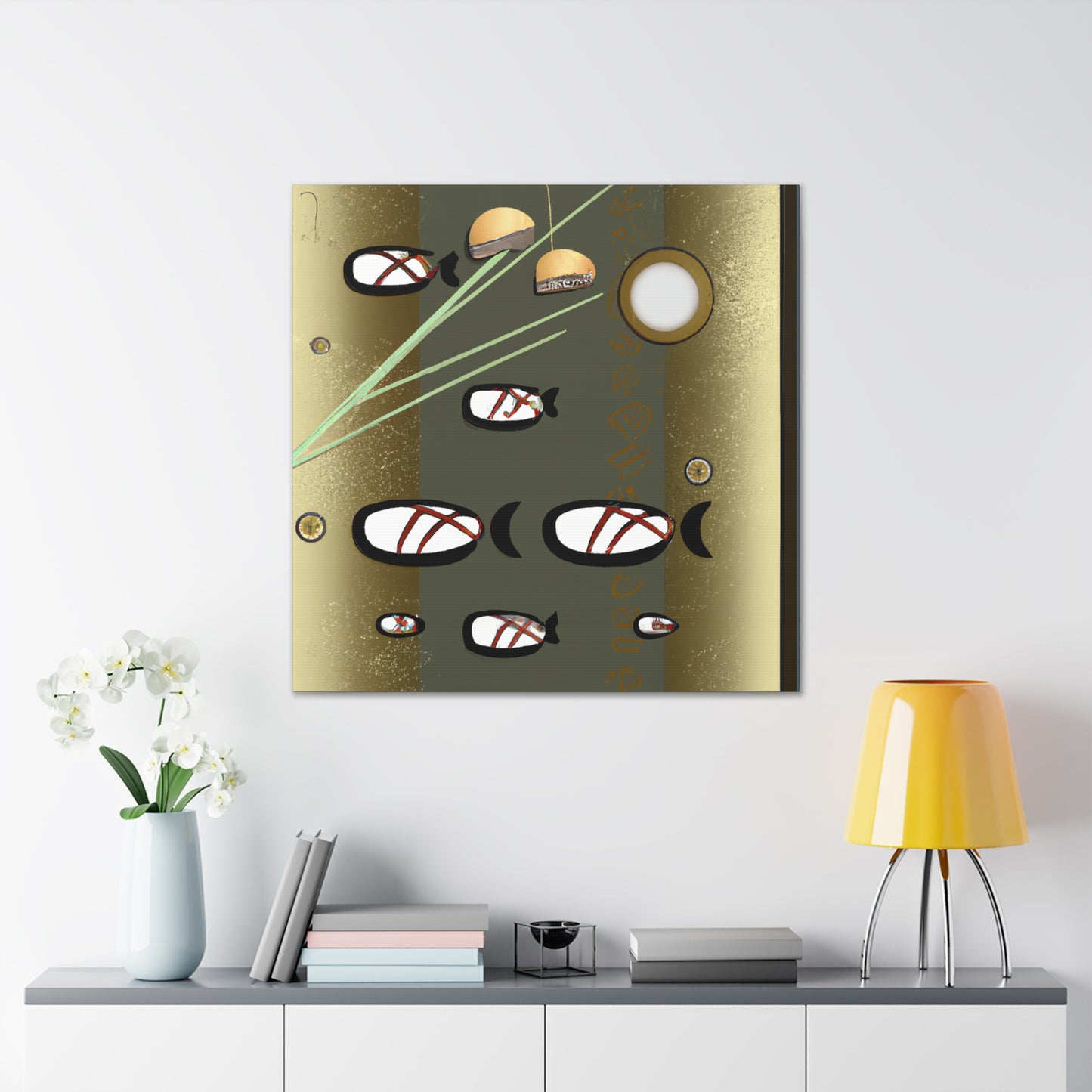 "Sushi Swirls Sparkle" - Canvas