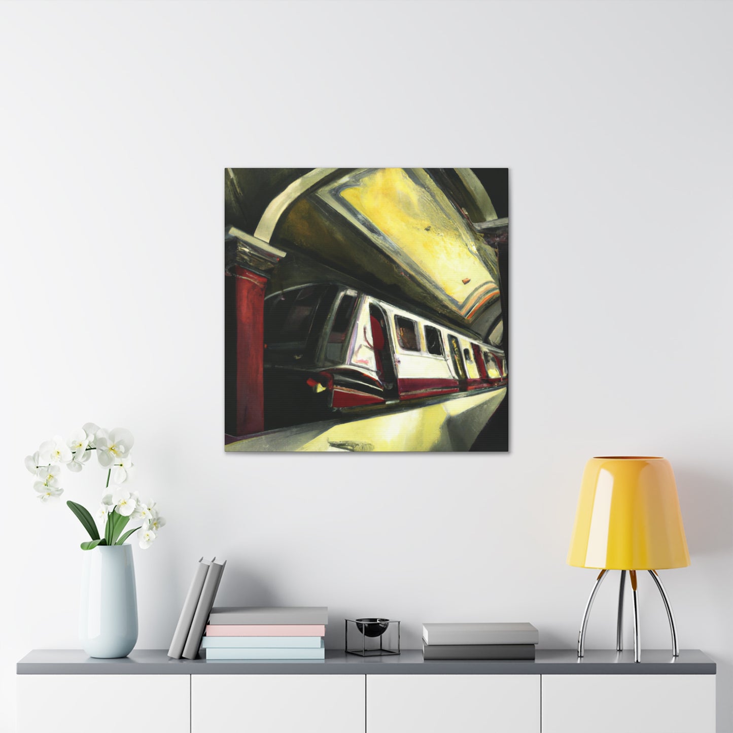 Subway Train Symphony. - Canvas