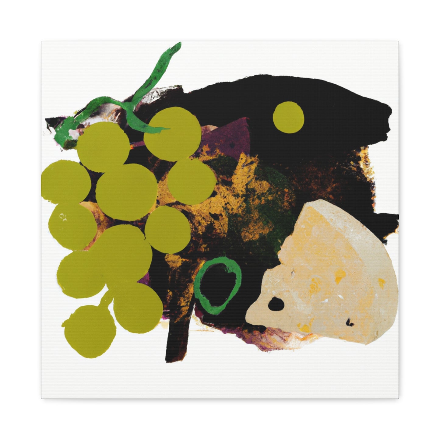 Cheese and Grapes Vivant - Canvas