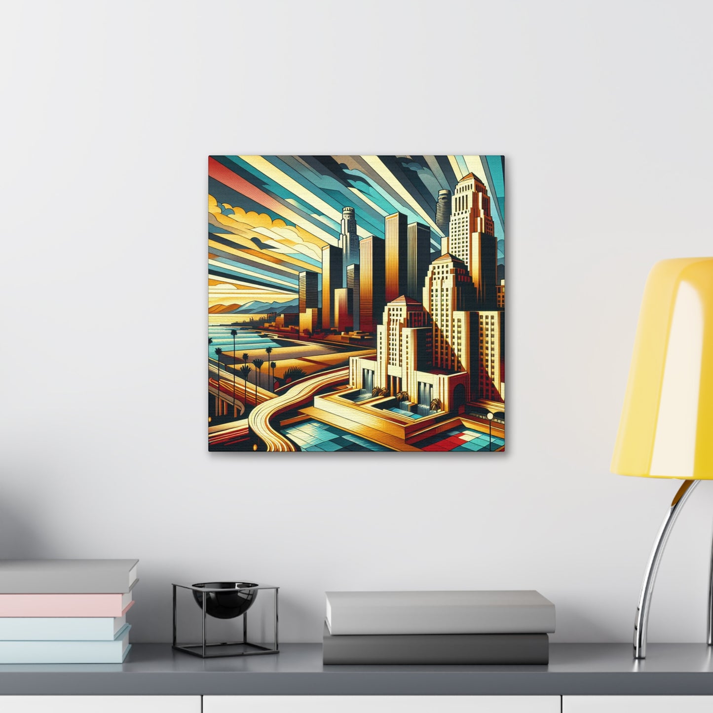 "Urban Dreamscape: 1920s L.A." - Canvas