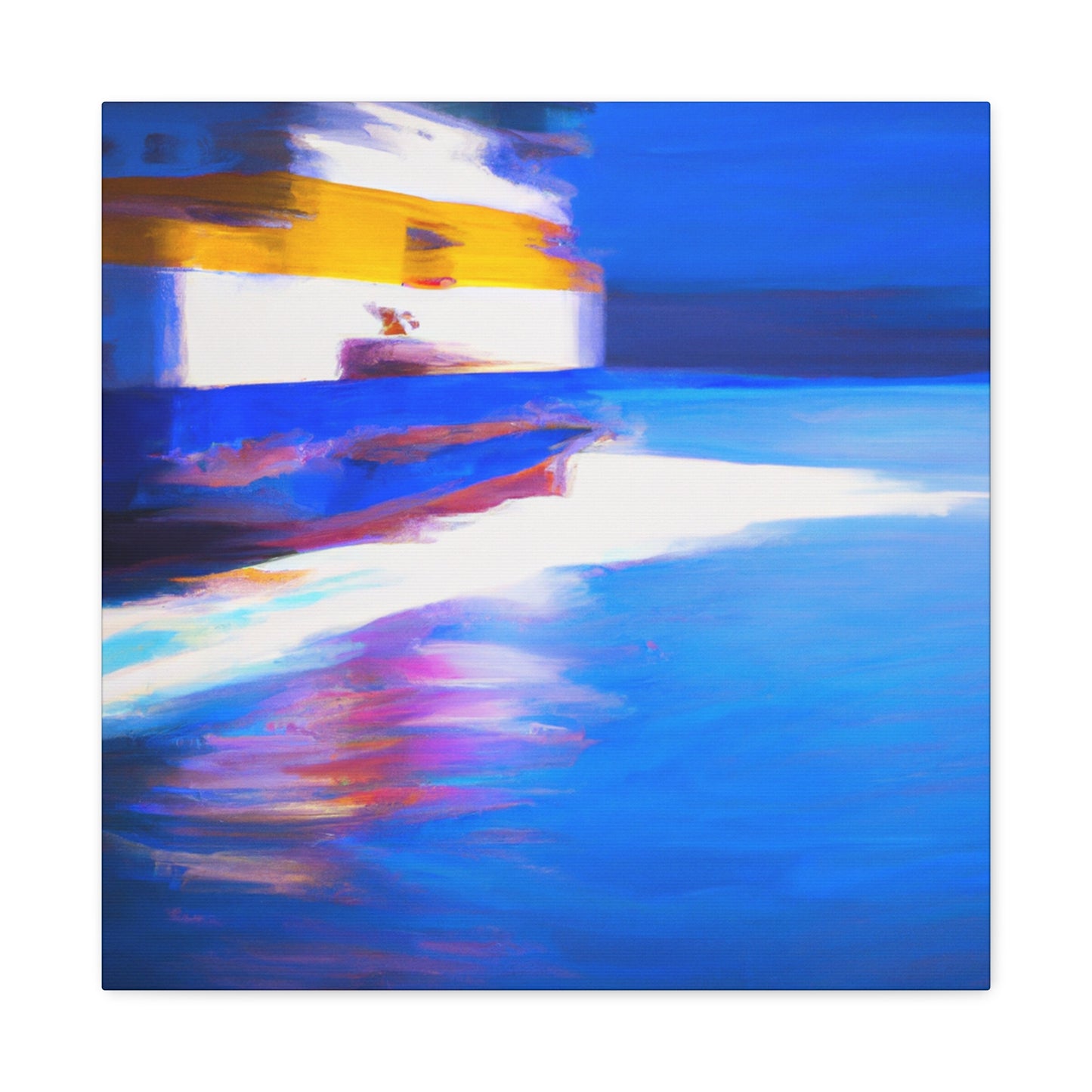 Ferry on the River - Canvas