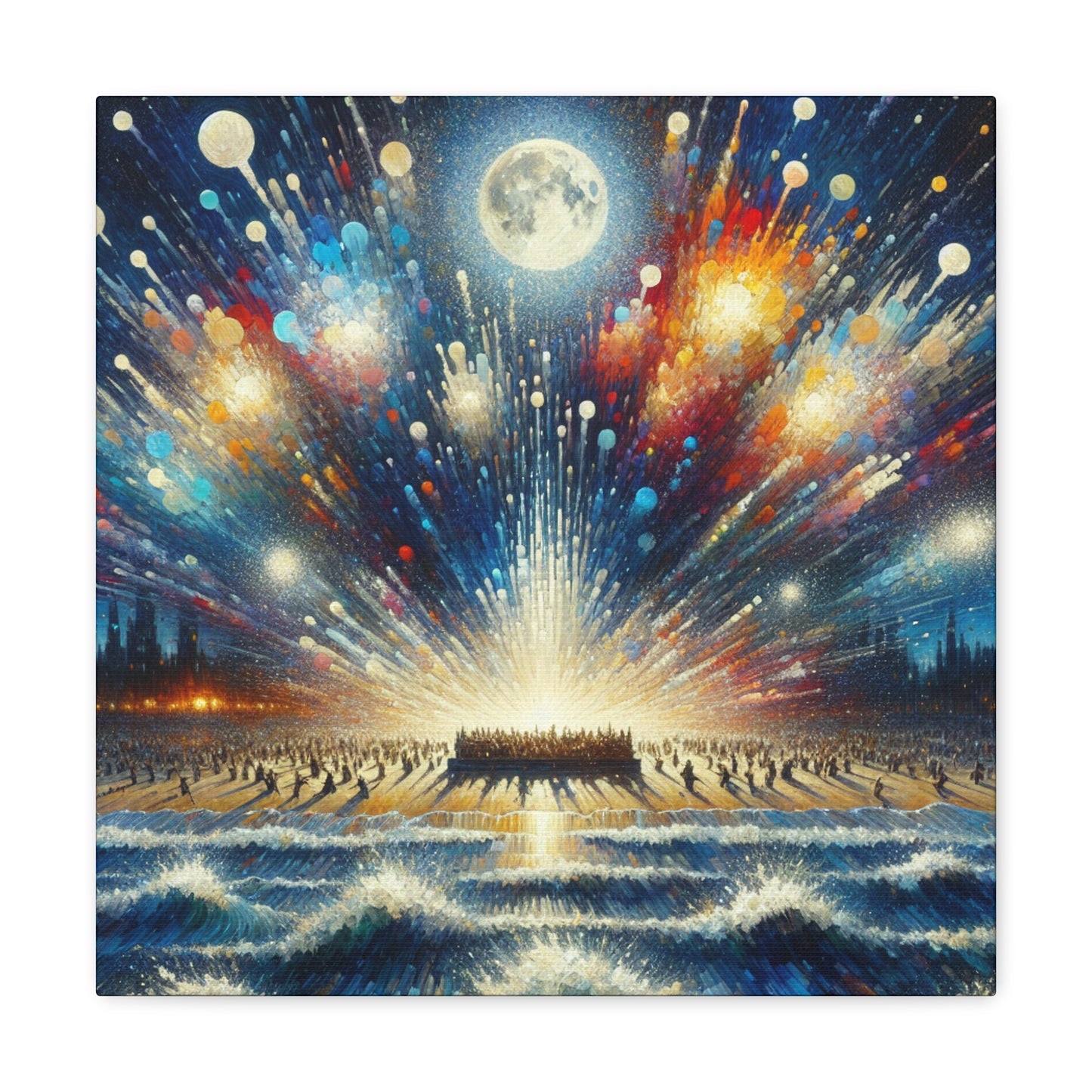 Midnight Coastal Revelry - Canvas