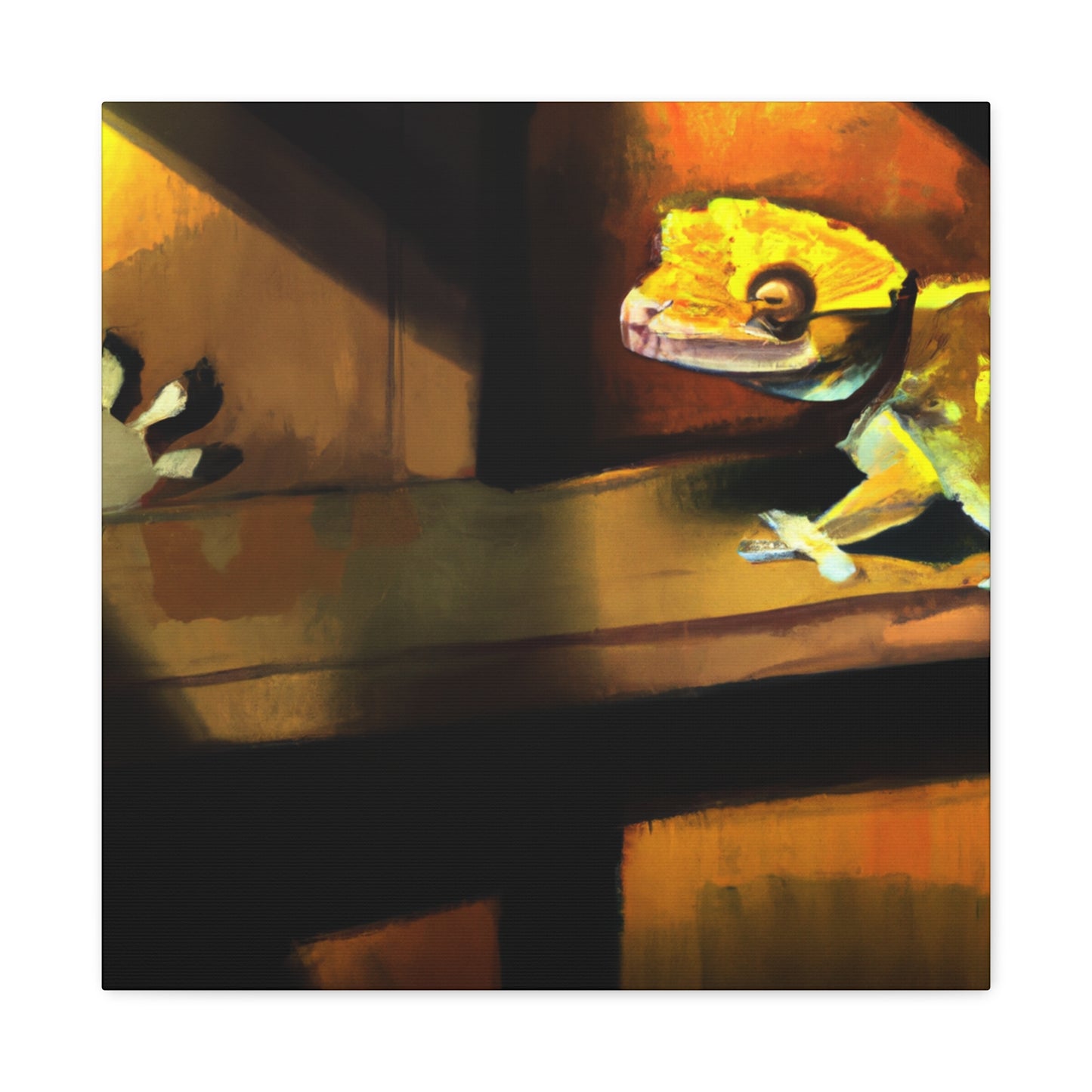 "Crested Gecko Fantasy Art" - Canvas