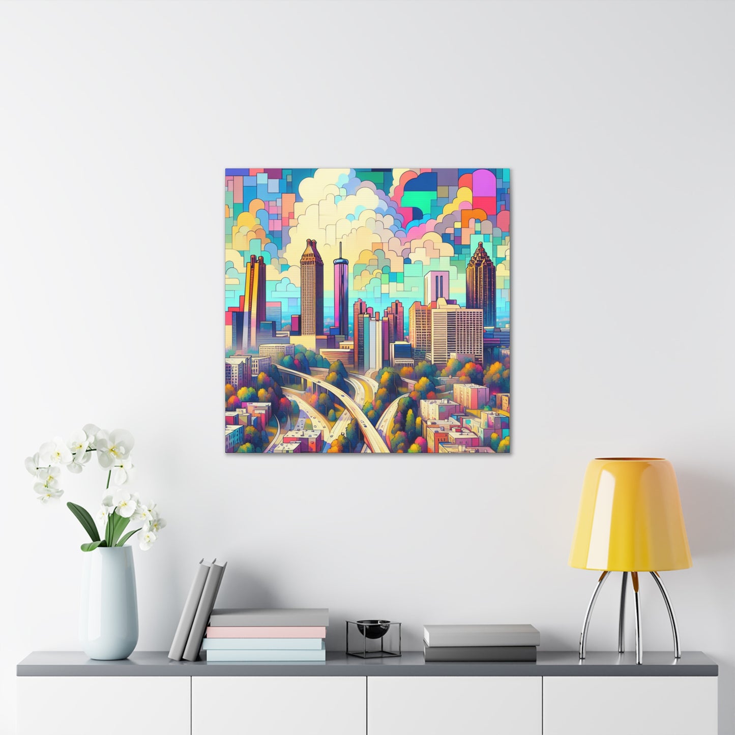 Urban Symphony in Atlanta - Canvas