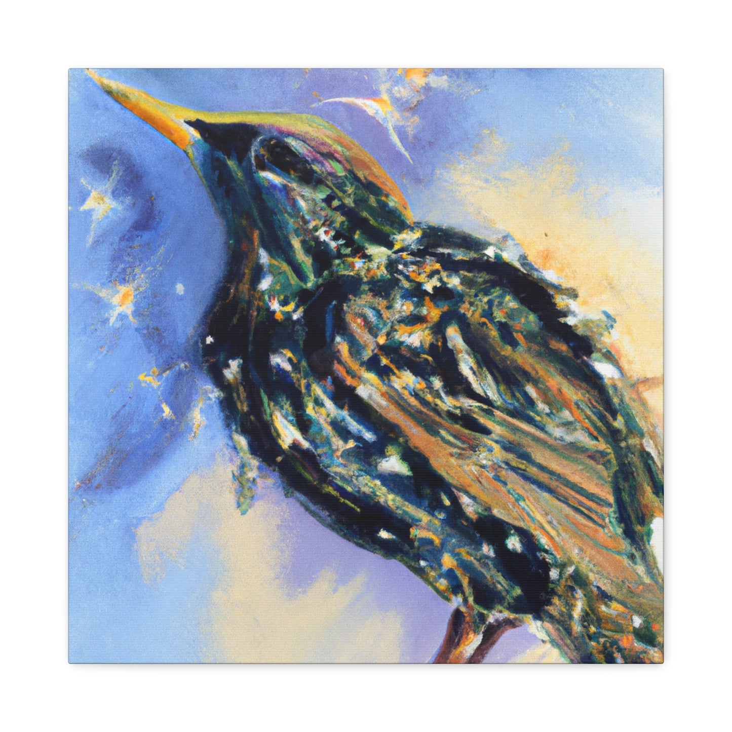 "European Starling Portrait" - Canvas