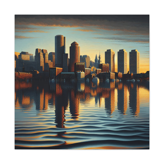 "Cityscape Serenade: Boston" - Canvas