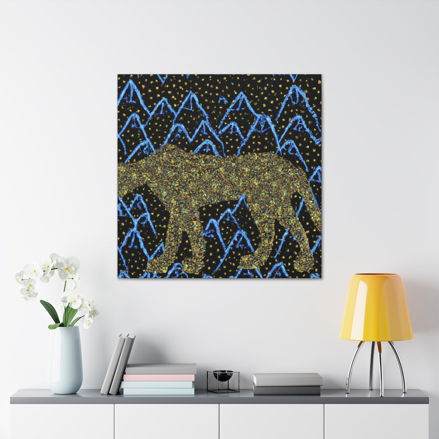 "Cougar in Pointillism" - Canvas