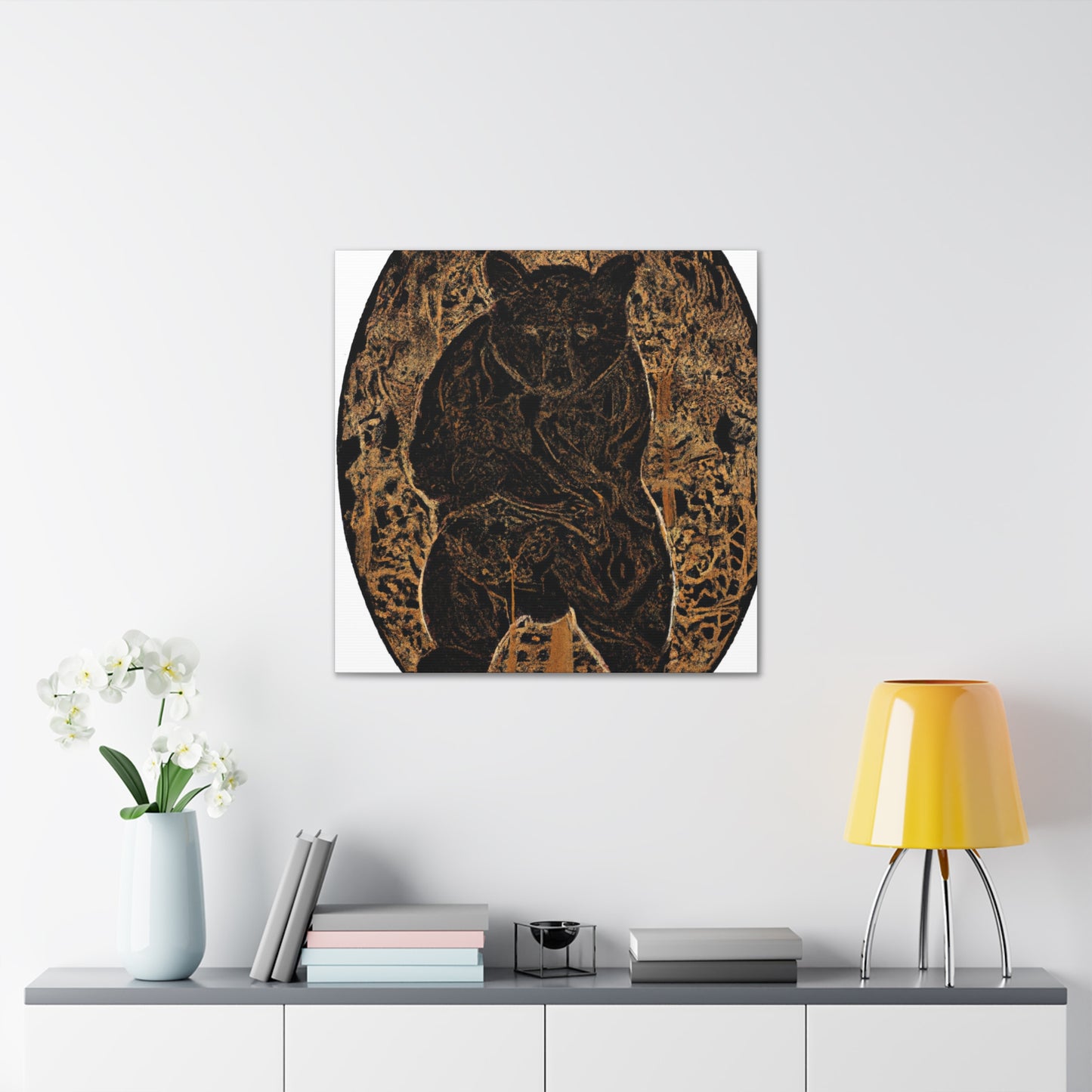 "Brown Bear in Rococo" - Canvas