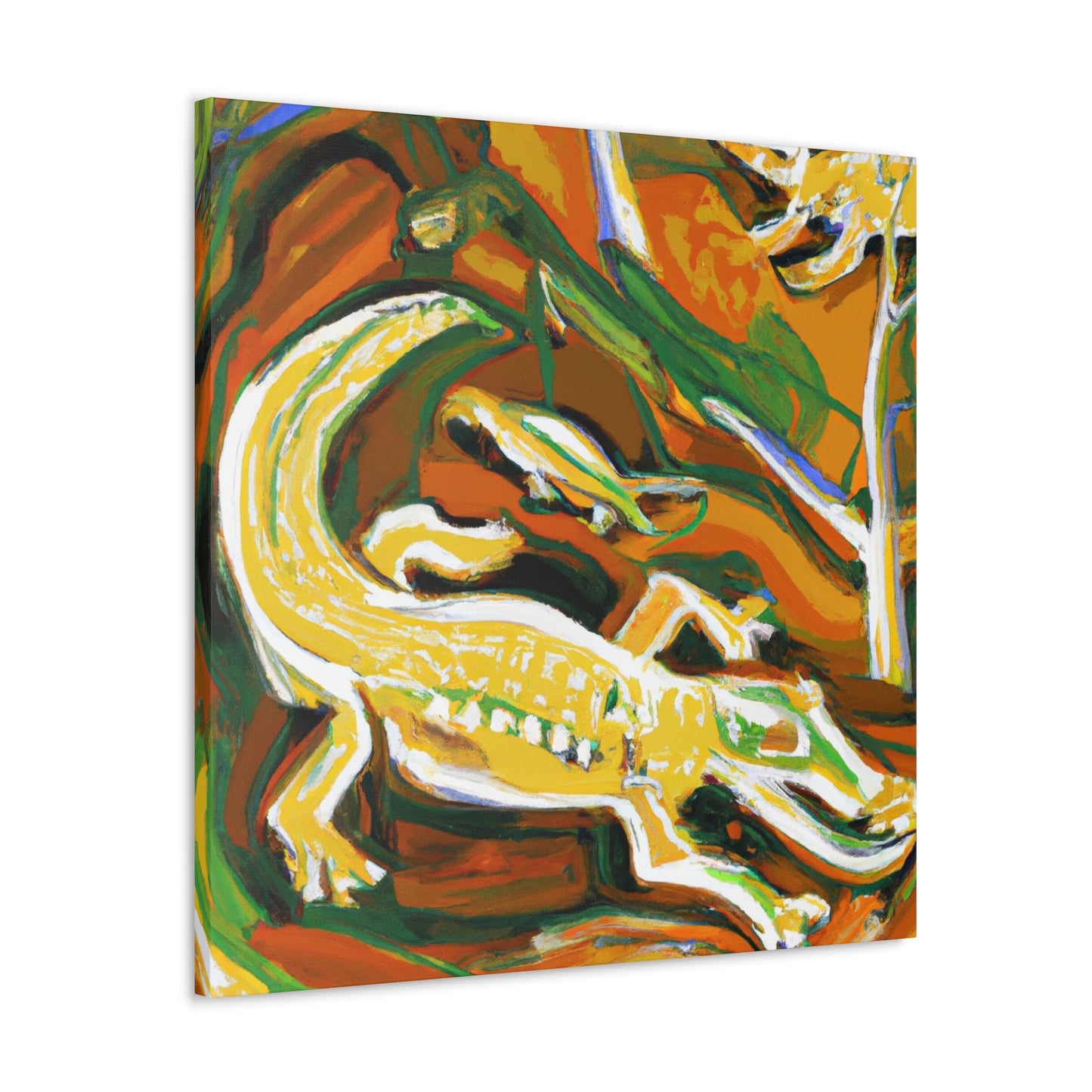 Crocodile in Abstract - Canvas