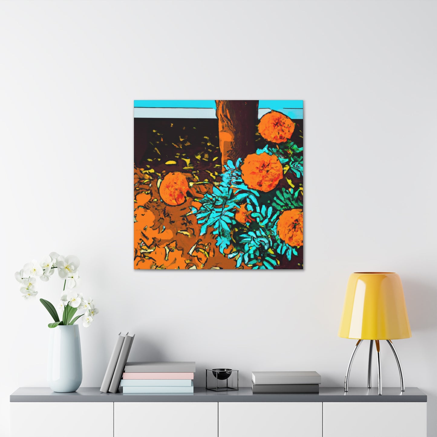 "Marigolds of Old Times" - Canvas