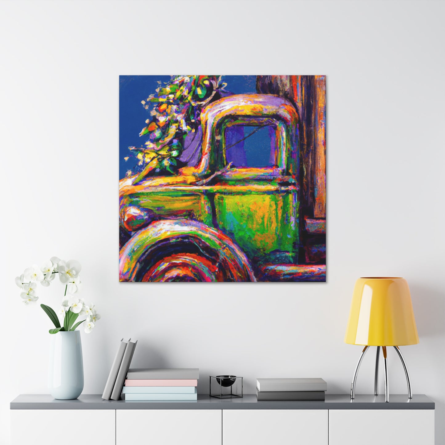 "Yuletide Delivery Wagon" - Canvas