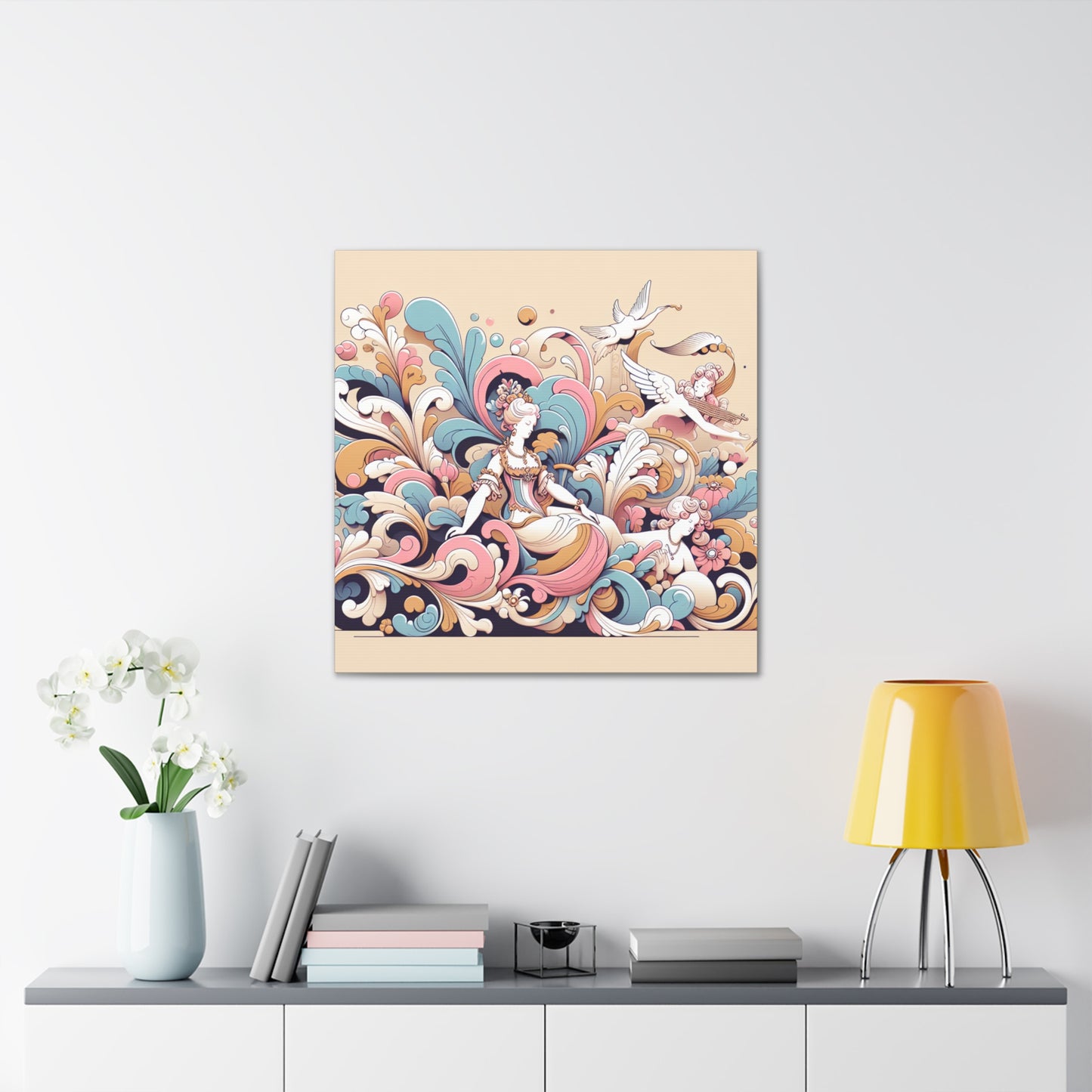 Gilded Serenade Elegance - Canvas