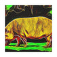 Warthog in Abstract. - Canvas