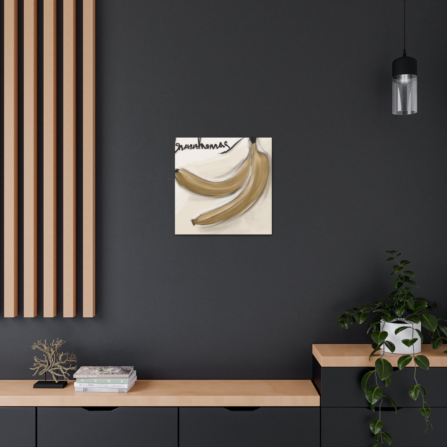 Bananas in Basket - Canvas