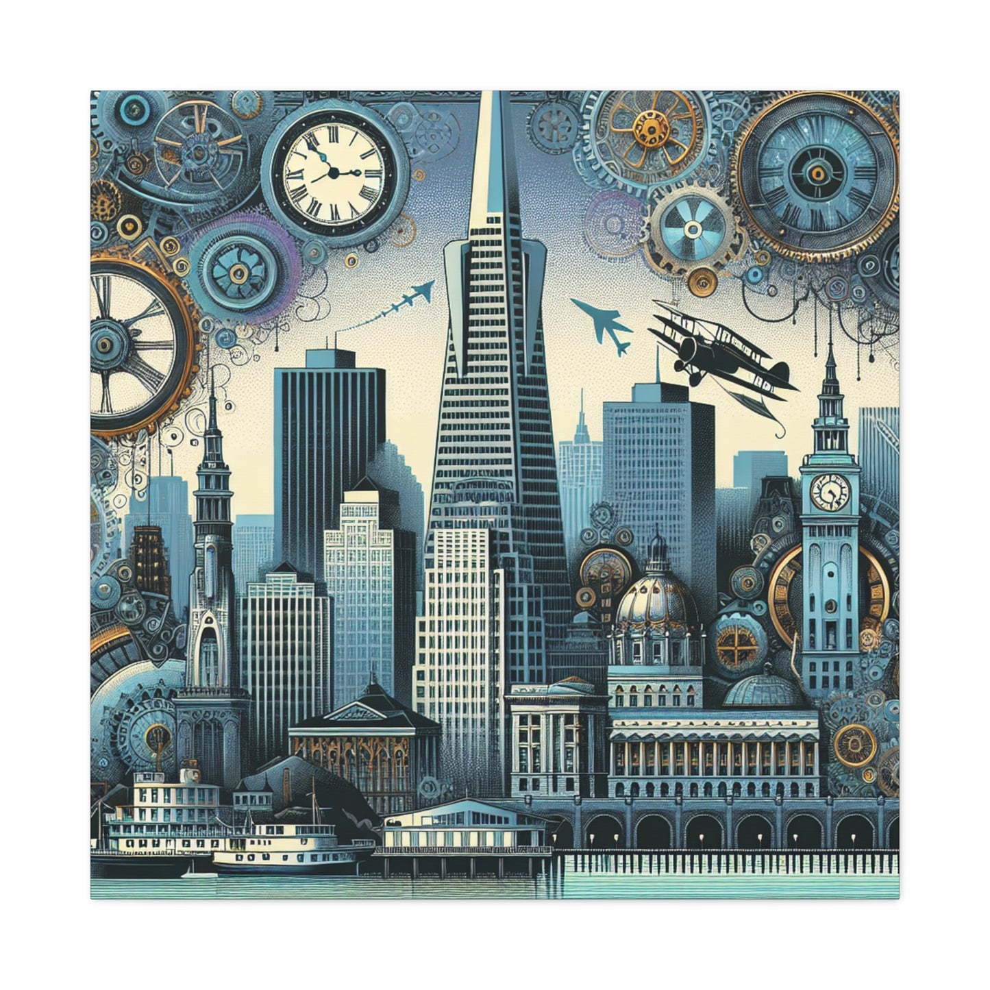 Brass City Skylines - Canvas