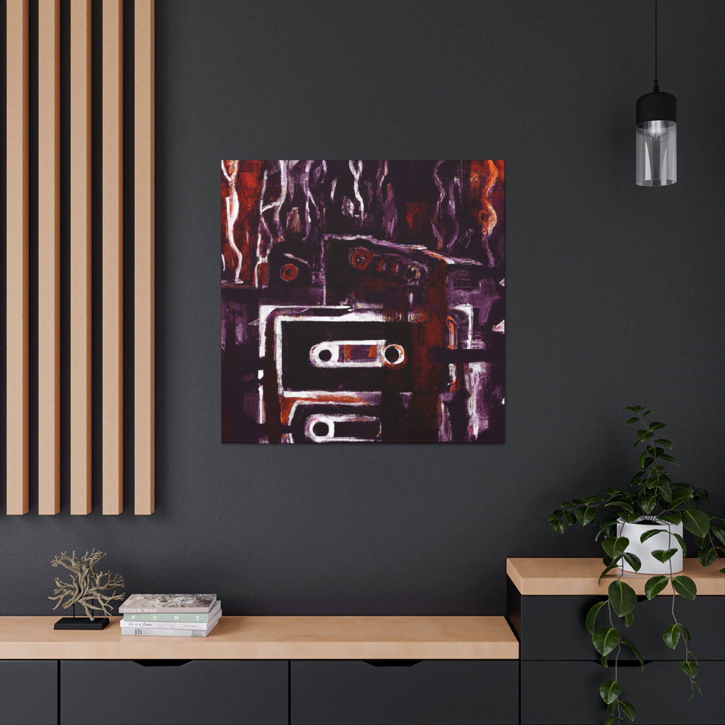 "Cassette Tape Collage" - Canvas