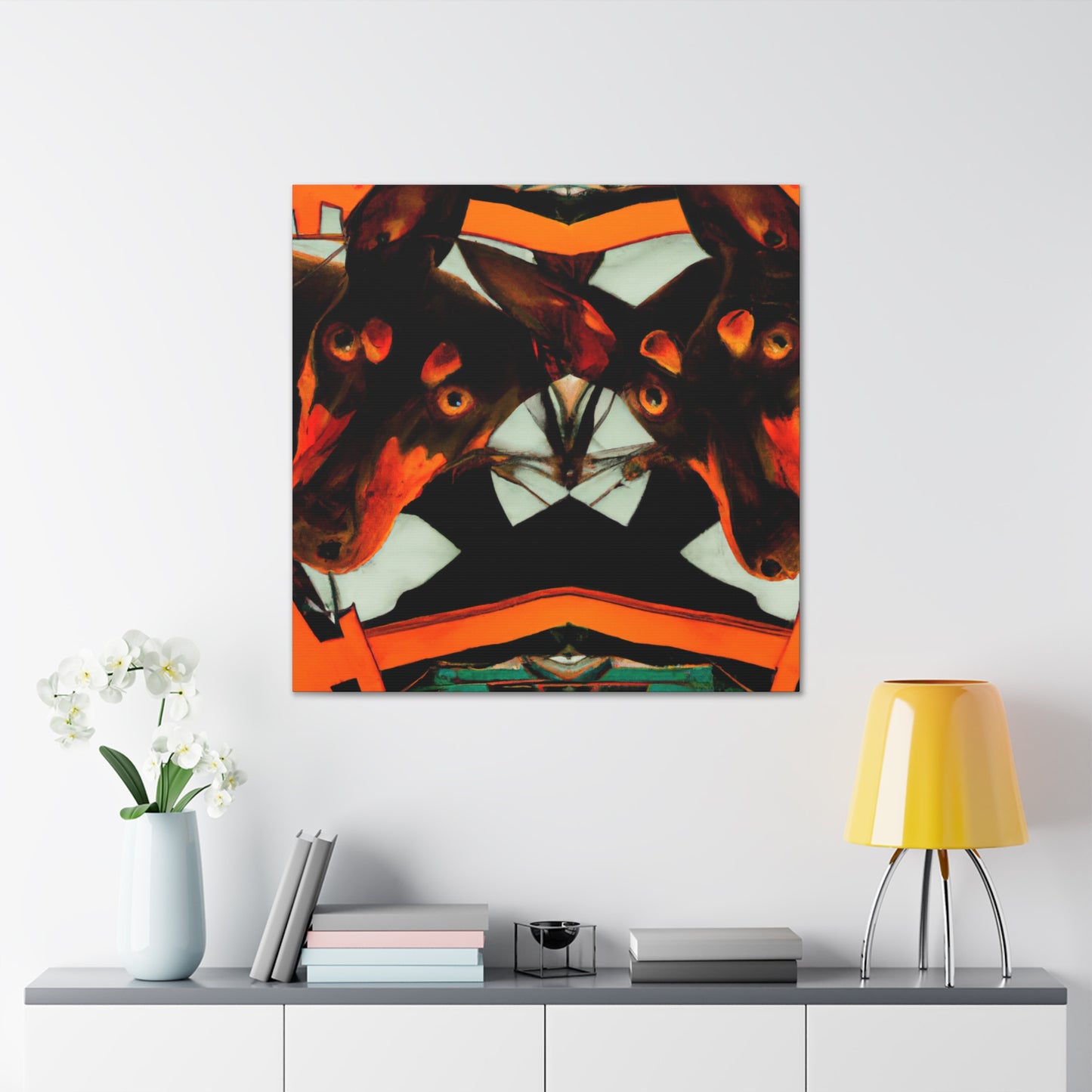 "Doberman Pinscher Power" - Canvas