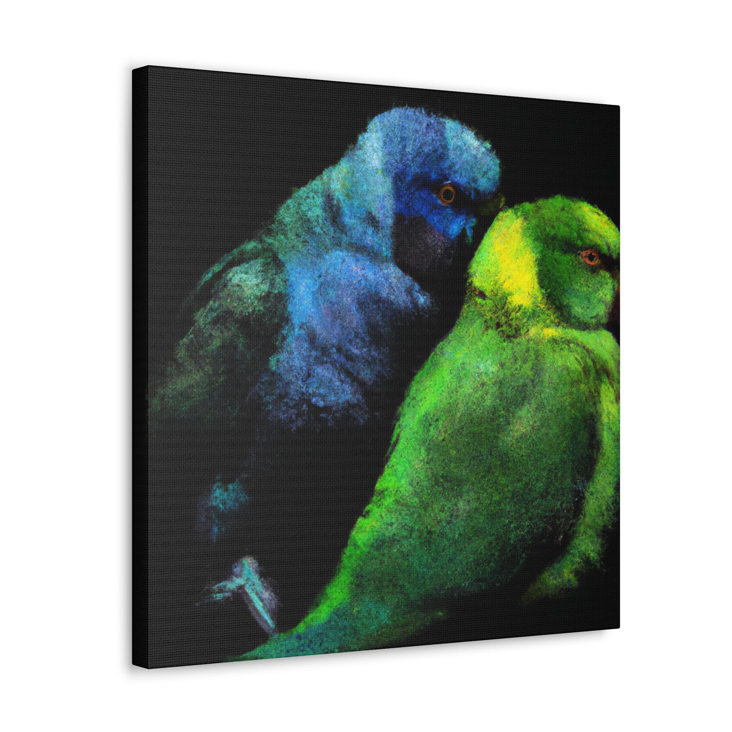 Lovebirds in Flight - Canvas