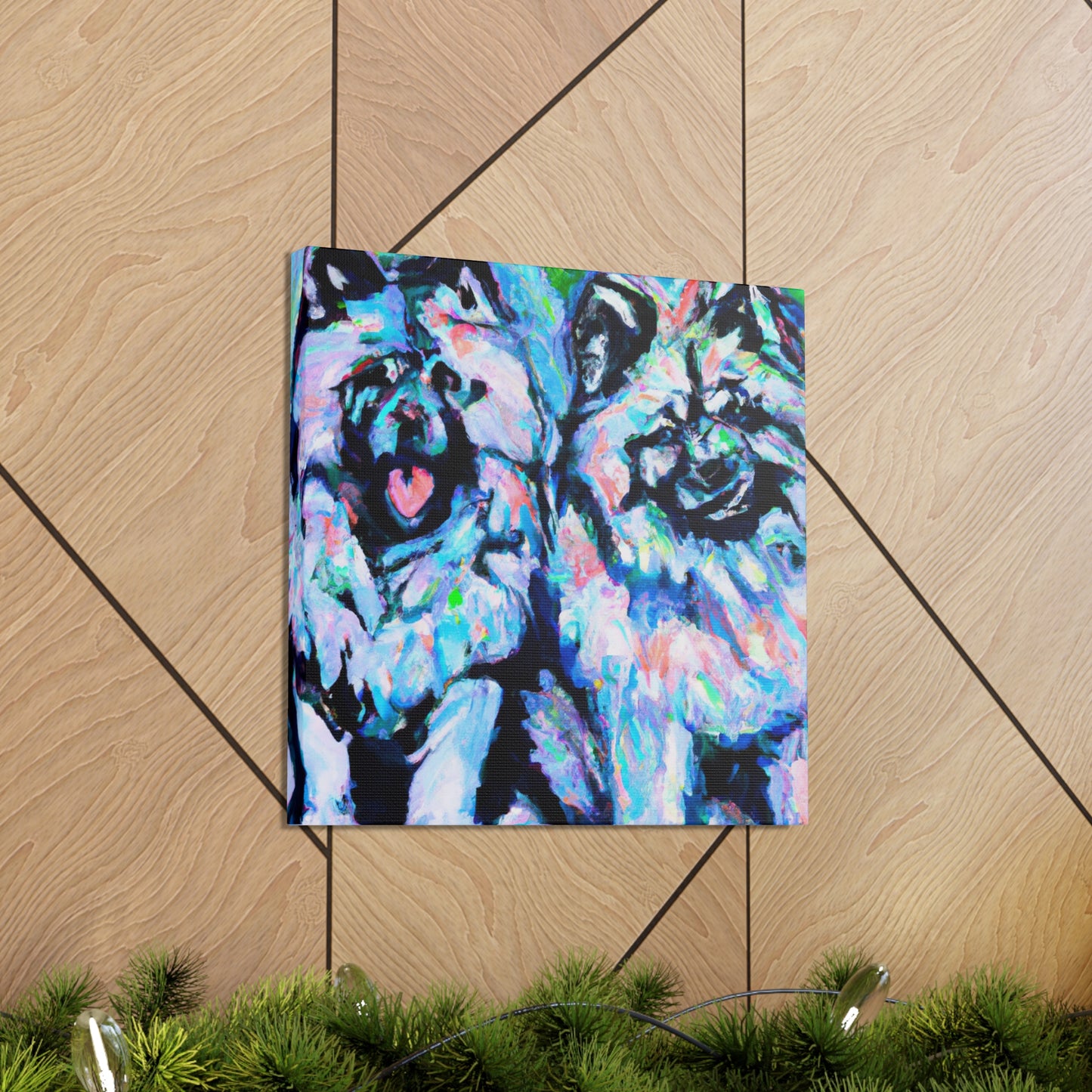 "Keeshond in Expressionism" - Canvas