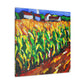 Golden Corn Harvesting - Canvas