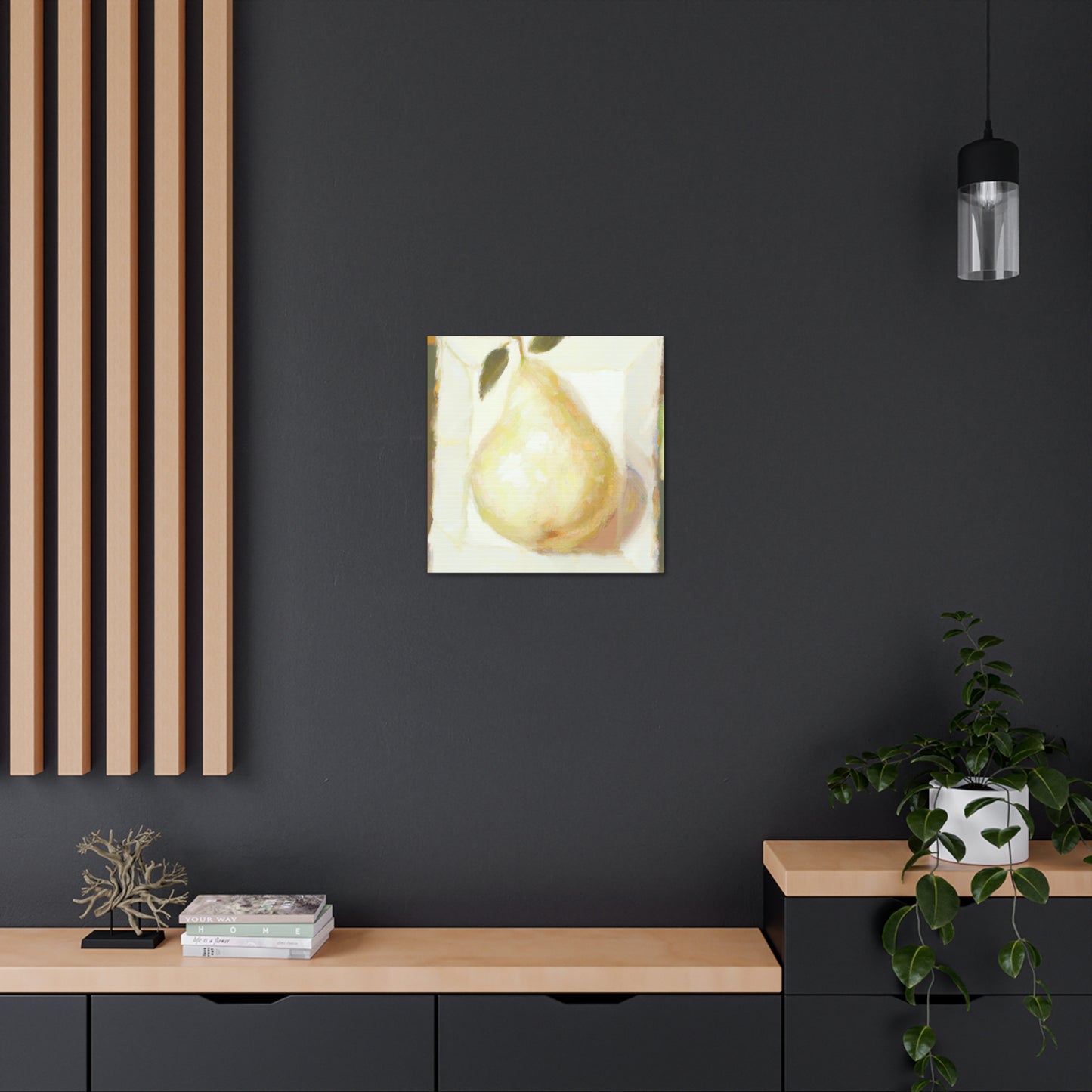 Pear in Soft Hues. - Canvas