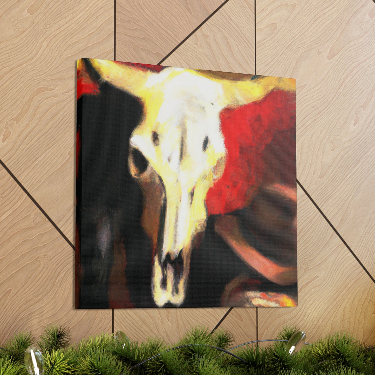 "Cow Skull Expressionism' - Canvas