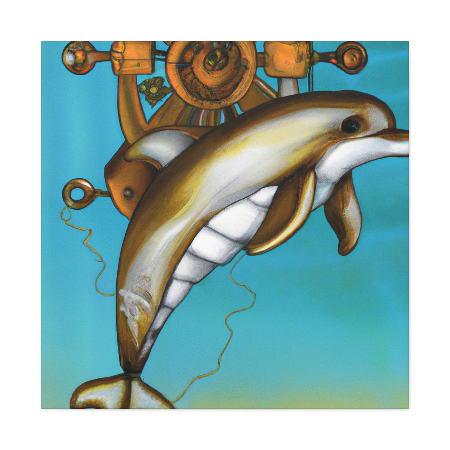 "Dolphin in Steam-Time" - Canvas