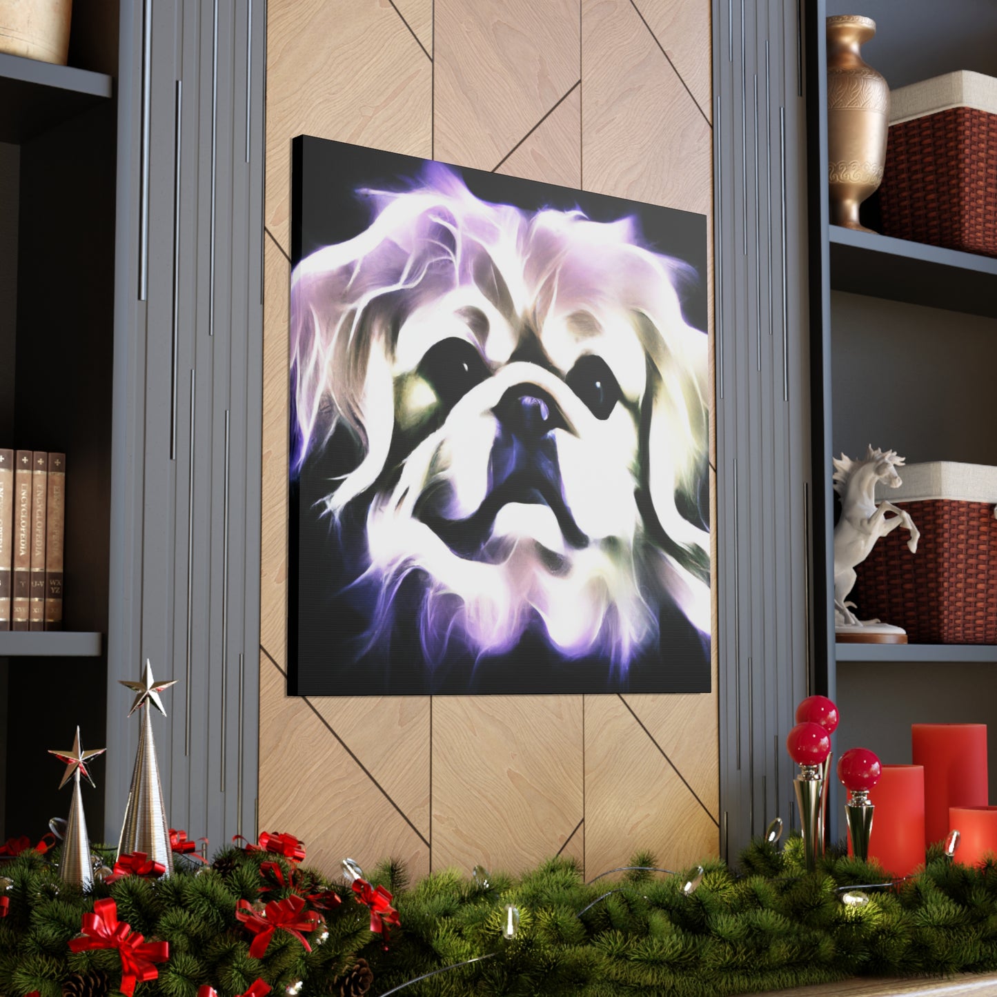 Pekingese Night Illumination - Canvas