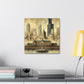 "Seattle's Clockwork Skyline" - Canvas