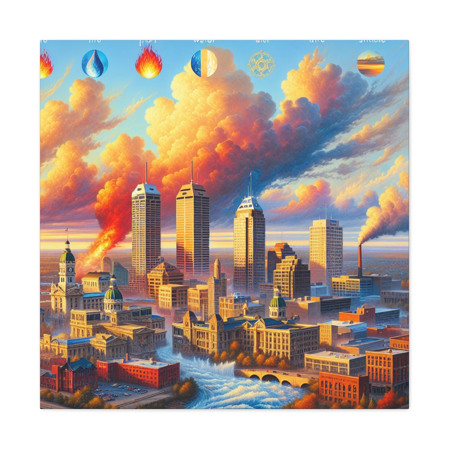 "Enchanting Indianapolis: Renaissance Reverie" - Canvas