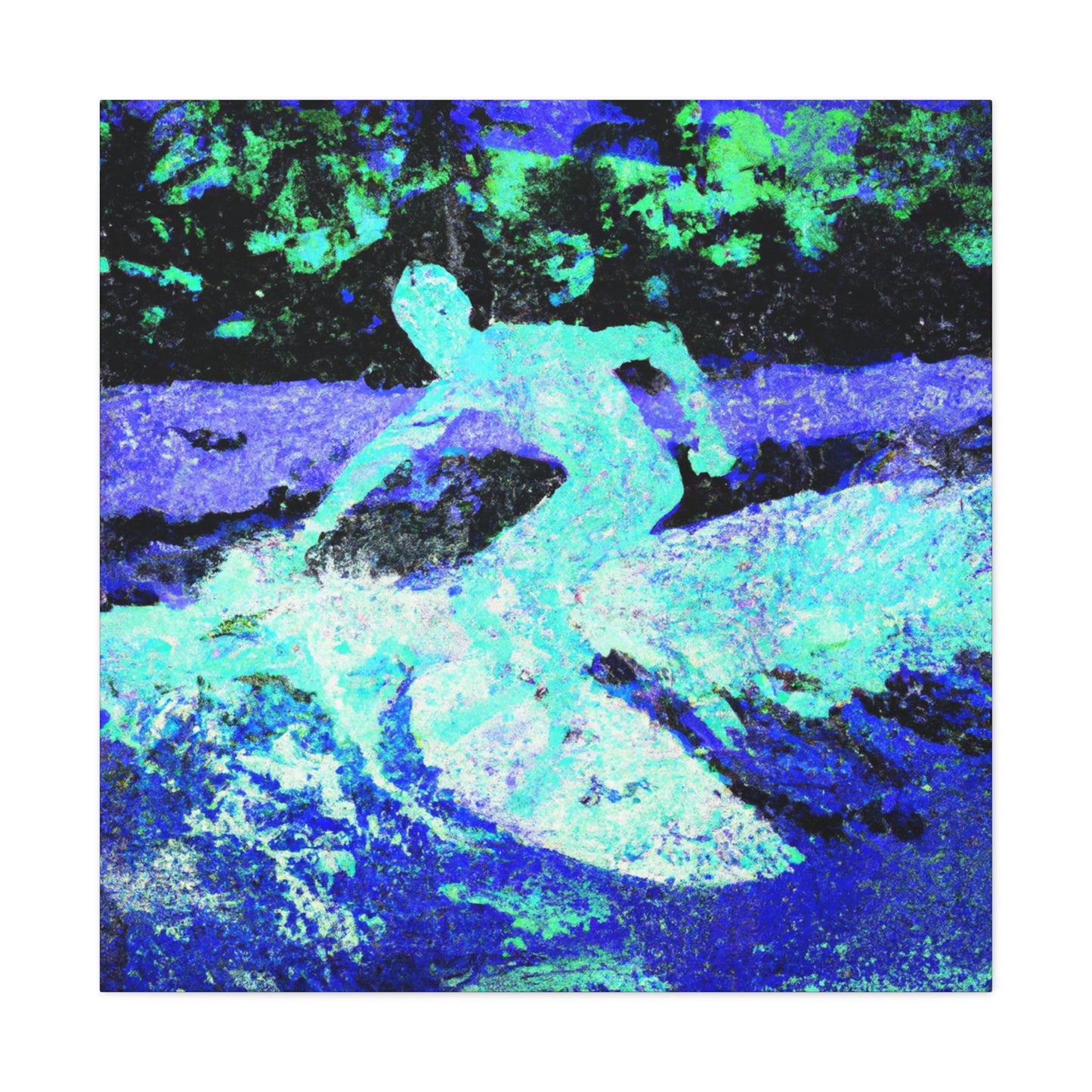 Surfers in the Waves - Canvas