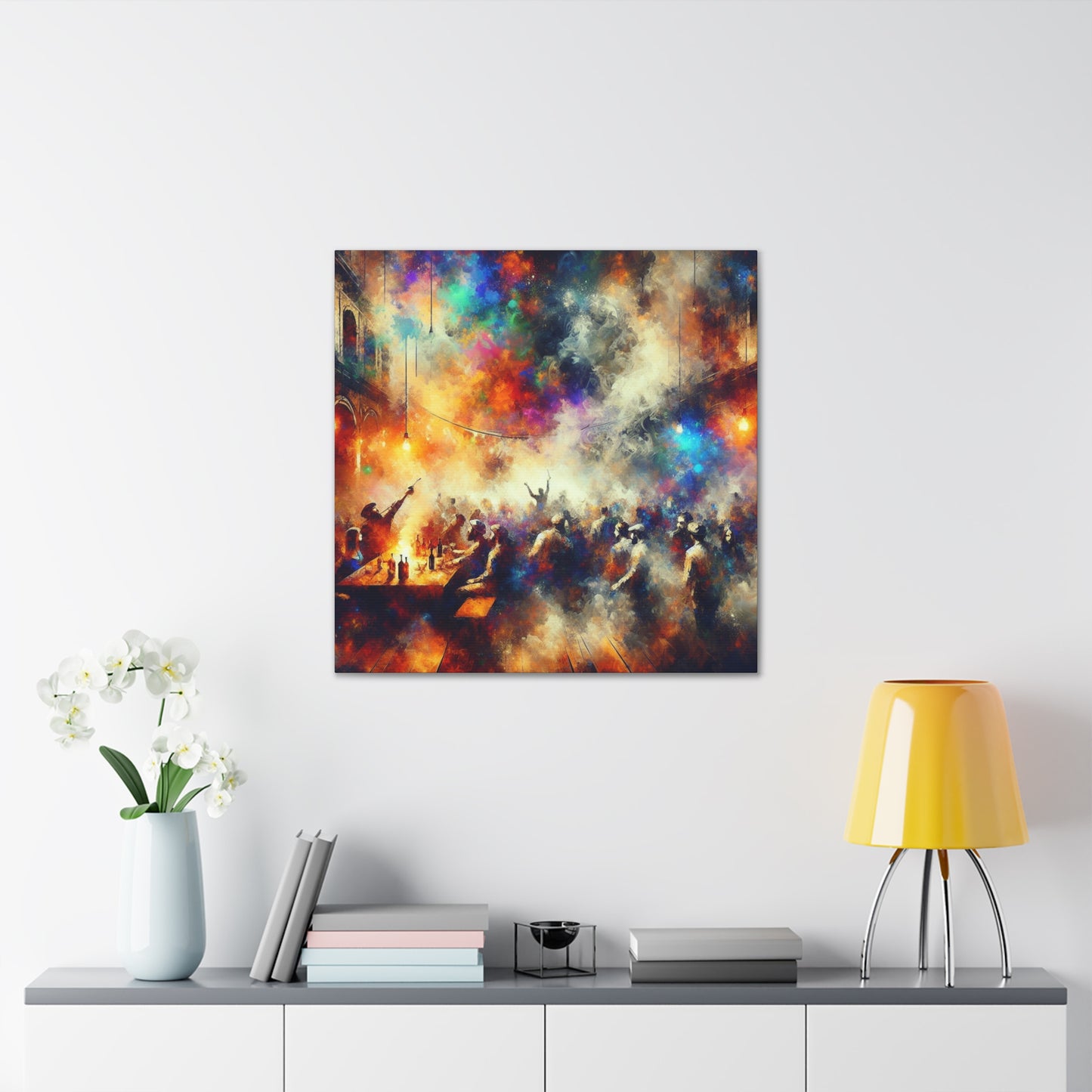 "Hazy Tavern Revelry" - Canvas