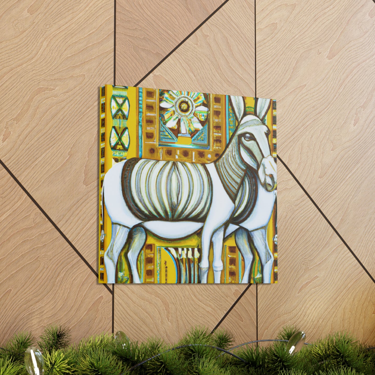 "Donkey in Deco Style" - Canvas