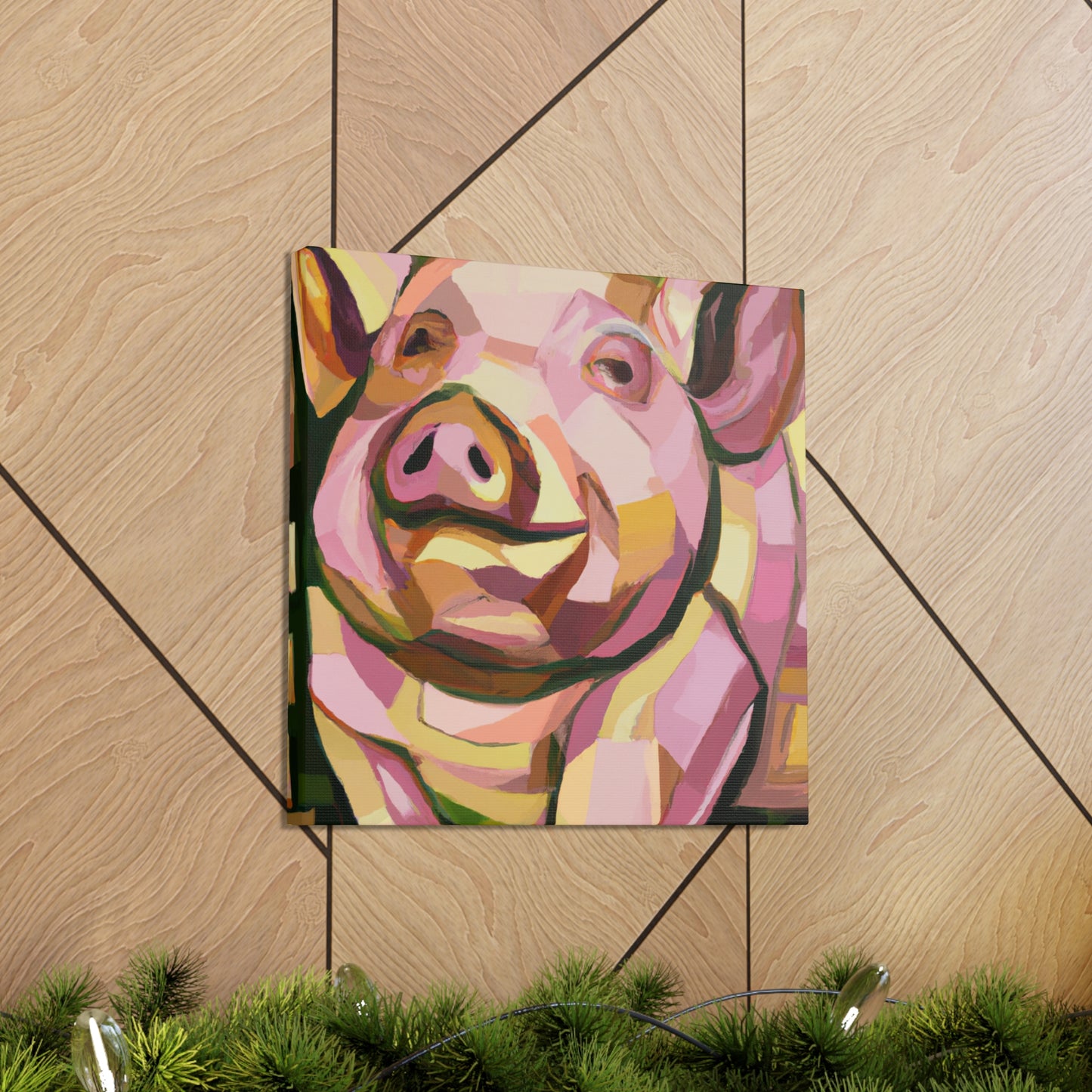 "Pot Belly Pig Deco" - Canvas