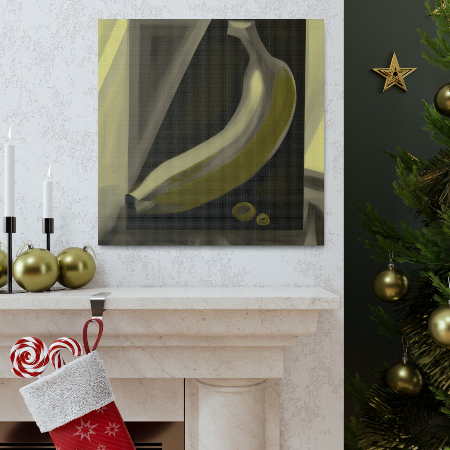 "Bananna Deco Delight" - Canvas