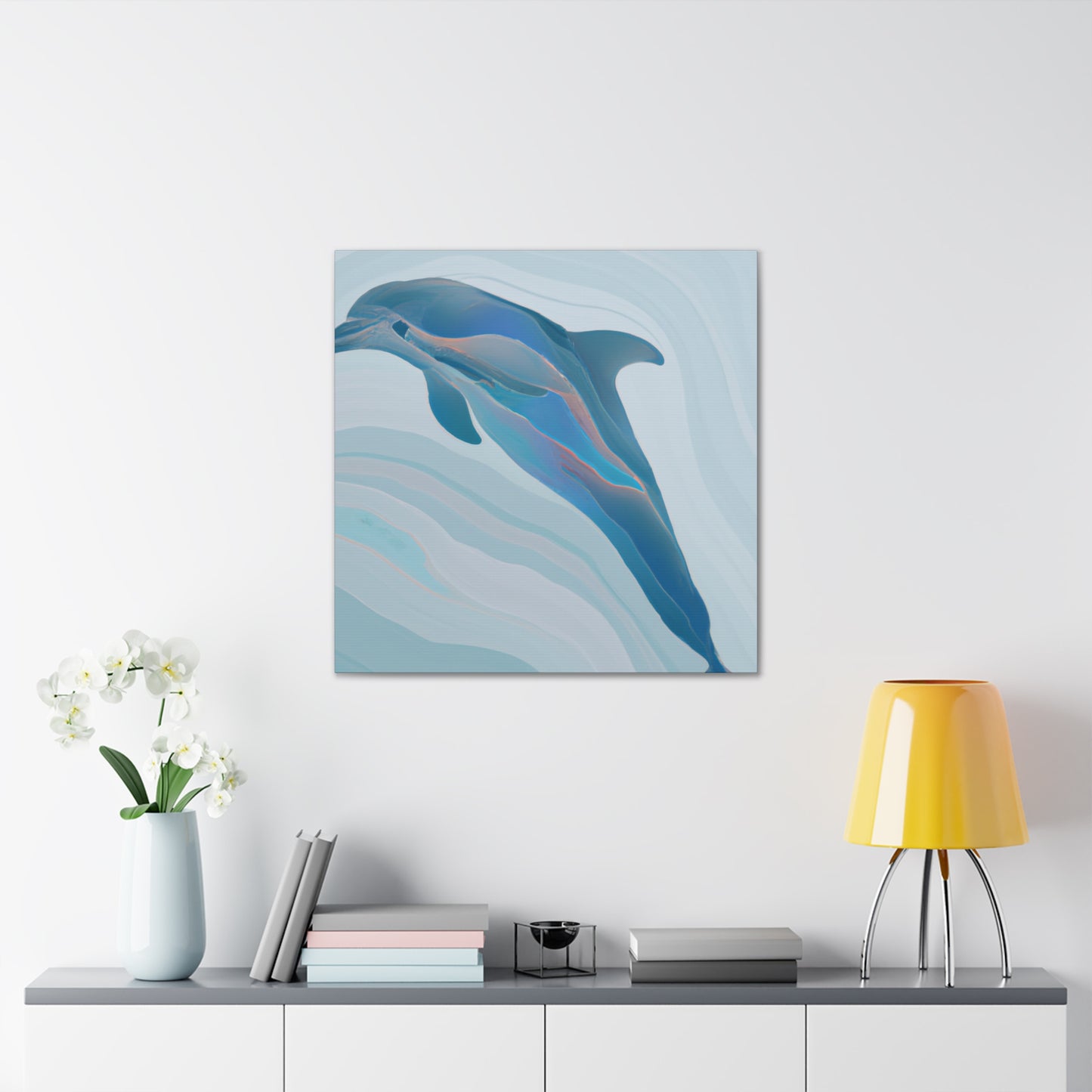 Dolphin's Playful Joy - Canvas